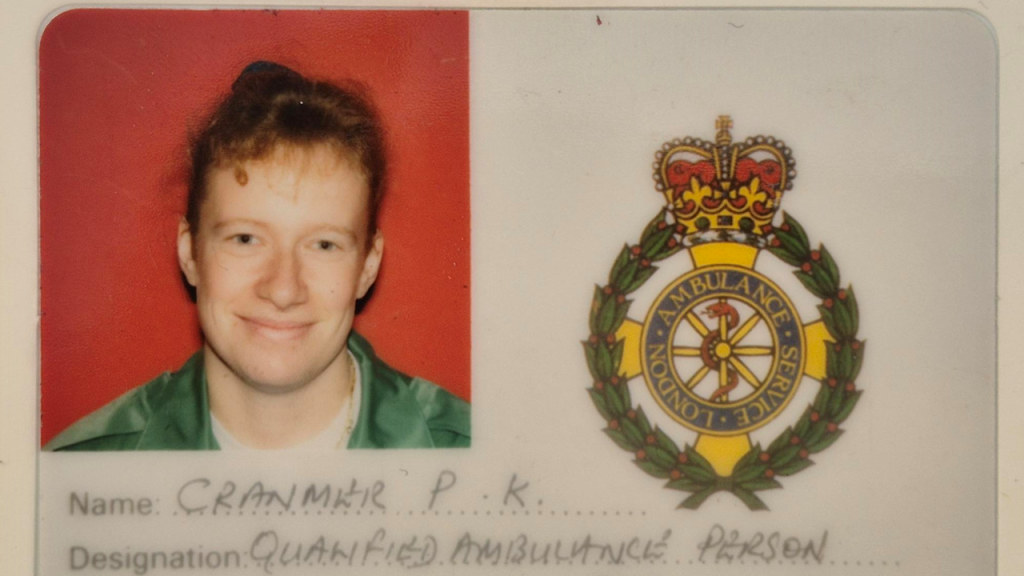 Pauline's Qualified Paramedic ID card from much earlier in her career, back in the 1990s. 