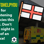 Graphic text reads: 'Help us to help you: Save 99 for life-threatening emergencies this weekend. Don't end your night in the back of an ambulance.