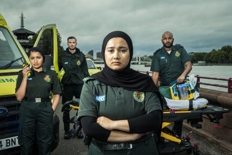 London Ambulance Service paramedics in Battersea Park publicity image