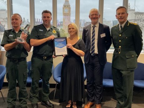 LAS collects NHS Parliamentary award in Westminster