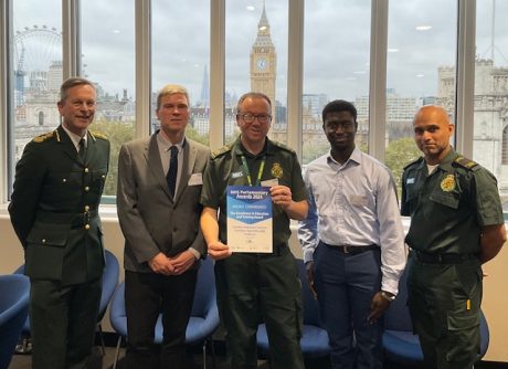 LAS Chief executive Daniel Elkeles collects NHS Parliamentary Award in Westminster