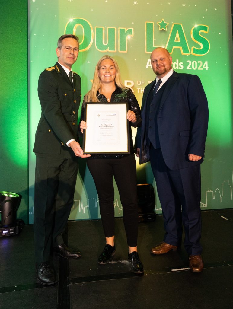 LAS Chief Executive Daniel Elkeles with Emma Redman Wray and Scott Ogles