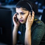 Sumaiya answers an emergency call in our control room.