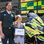 Farah during the patient reunion with call handler Matt who she spoke to