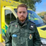 Paramedic James in uniform with his body warn camera