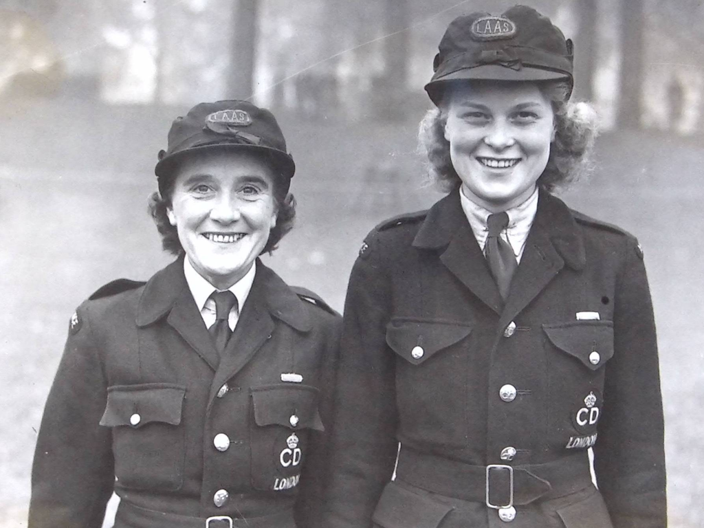 Ann and Betty on the day they received a British Empire Medal for bravery and exceptional service during World War II.